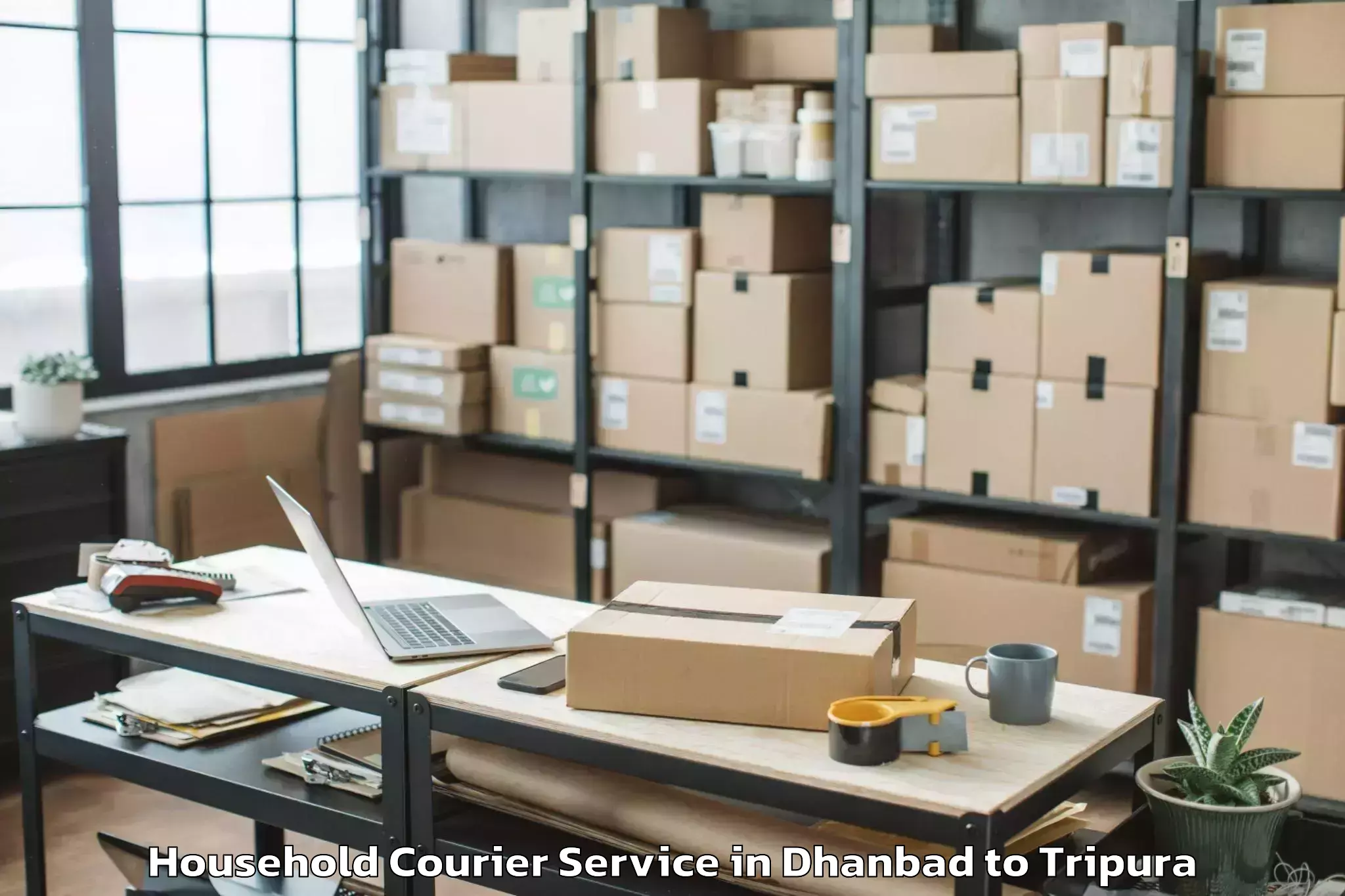 Book Your Dhanbad to Bishramganj Household Courier Today